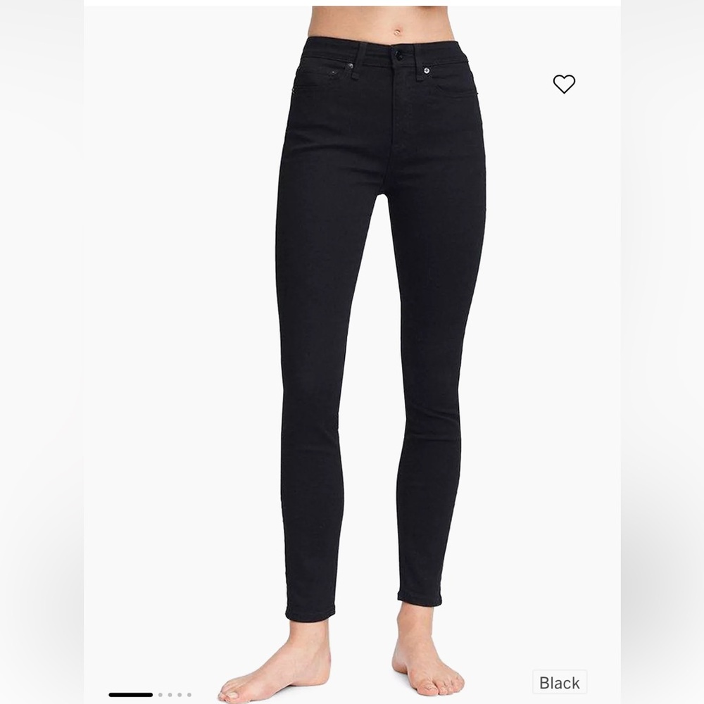 RAG & BONE BLACK SKINNY LEGGING JEANS, 26